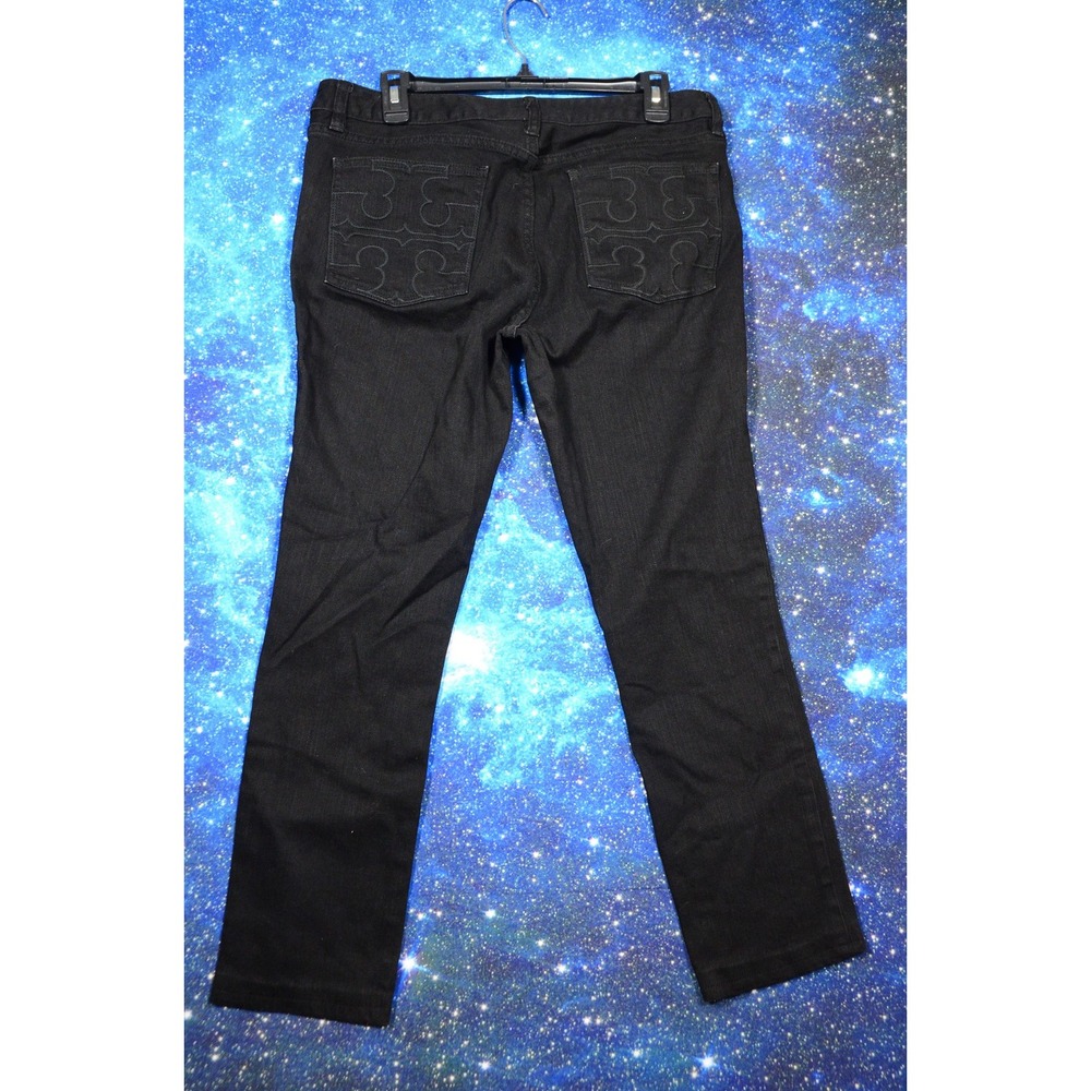 Tory Burch Black Straight Leg Jeans